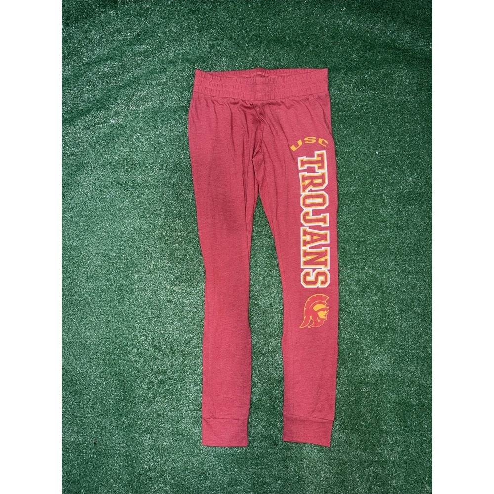 USC Trojans Womens Size Small Jogger Sweatpants Red Graphic Lounge Pants NCAA